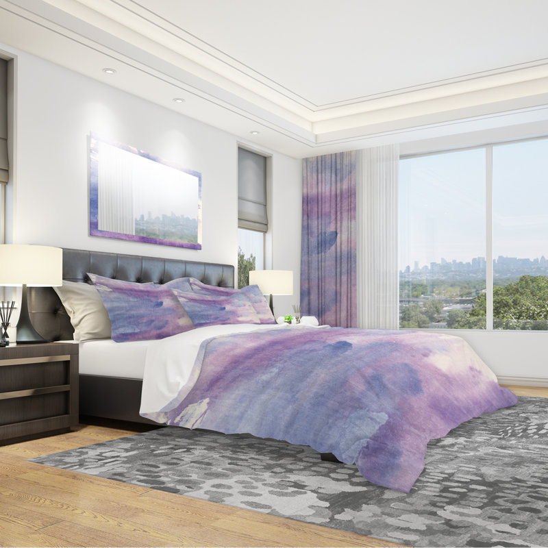 East Urban Home Watercolor Haze II Duvet Cover Set Wayfair